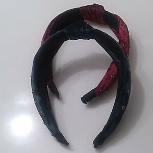 Set of Two Jeweled Headbands
